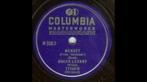 Ravel: Menuet from Sonatine (Oscar Levant, 1942)