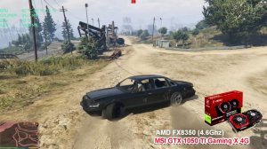 GTA 5 + FX8350 (4,6Ghz)16gb ddr3 and MSI Gaming X 1050 ti