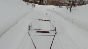 Подготовка лыжной трассы ч 1 борона