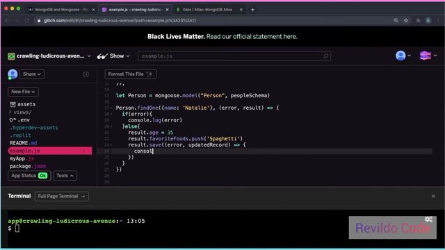 Perform classic updates running find,edit,save | Mongodb full course | #revildo_code