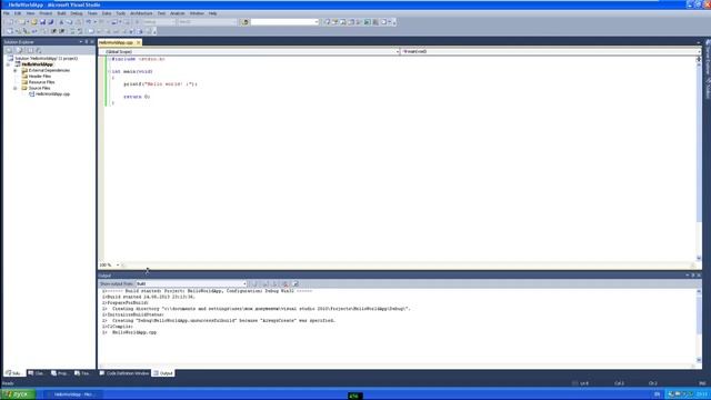 Быстрый старт в Visual Studio 2010: Hello world на языке С(Си) и не только смотреть онлайн