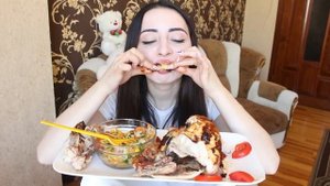 ЦЕЛАЯ КУРИЦА ГРИЛЬ/ КЕМ Я РАБОТАЮ? ДЕНЬГИ / MUKBANG /ASMR Ayka Emilly