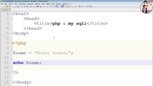 How to Create Local variable in PHP | PHP Tutorial for Beginners in Hindi Urdu | Mr Tech 001