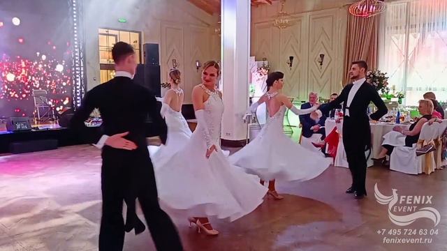 Заказать танцевальный шоу балет на свадьбу, юбилей и корпоратив в Москве - венский вальс Маскарад