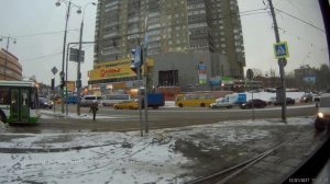 Трамвай 28 метро Сокол - проспект Маршала Жукова // 2017