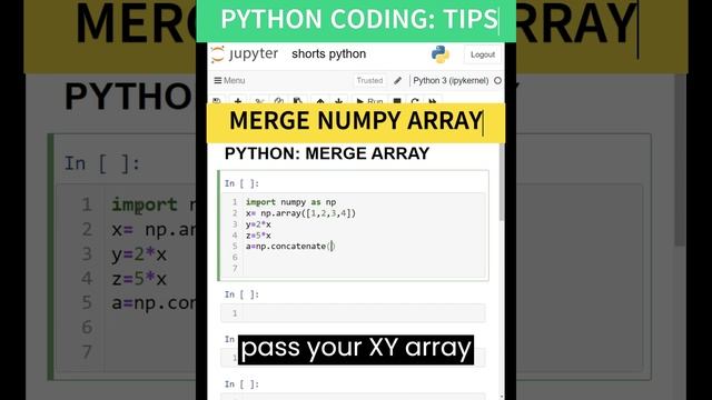 PYTHON MERGE NUMPY ARRAY| PYTHON PLOTTING #python #coding #pythontutorial #pythonforbeginners