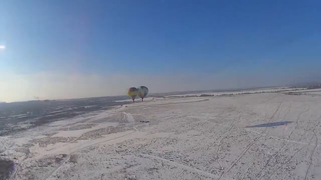 Зимние полеты вместе с воздушными шариками в Туле. смотреть онлайн