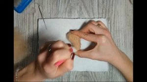 МК по валянию лапок котику/Сухое валяние/Валяный котик