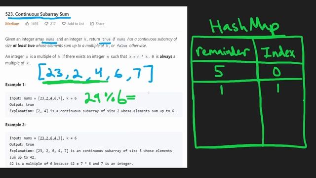Continuous Subarray Sum - Leetcode 523 - Python смотреть онлайн