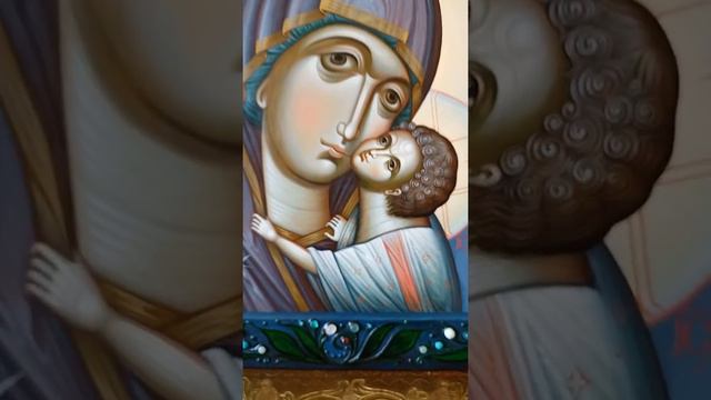 Иконописец Евгения Благова. Описание иконы Пресвятой Богородицы.