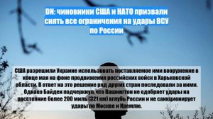 DN: чиновники США и НАТО призвали снять все ограничения на удары ВСУ по России