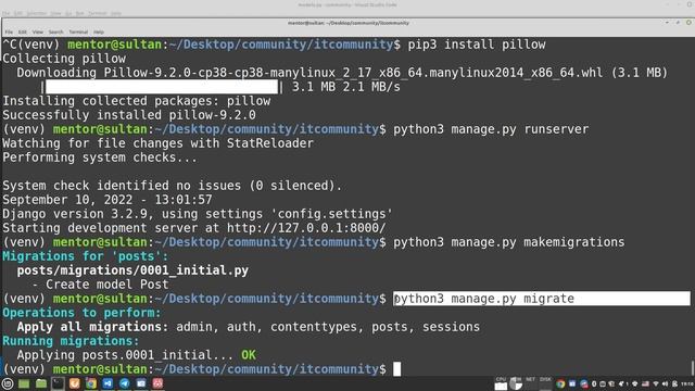 ITcommunity проект(УРОК 3): Работа с моделями и создание модели Post смотреть онлайн