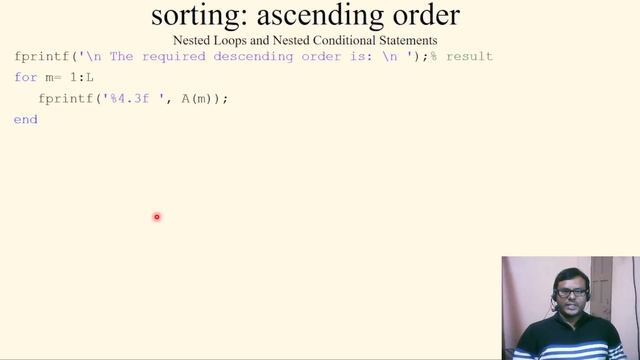 MATLAB programming for ascending and descending order || MATLAB for numerical methods || Lecture 16