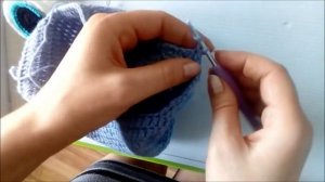 Зверошапка мышка крючком. Мастер-класс.