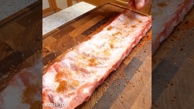 Карамельные свиные ребрышки вкусный рецепт на мангале в гранатовом маринаде