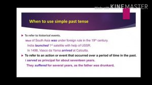 Simple Past Tense/ Structure of simple past sentences / Examples