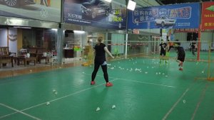 Badminton Doubles Training with my Chinese coach and Taiwanese Partner!