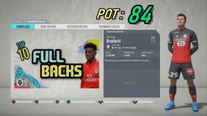 FIFA 20 TOP 10: FULL BACKS