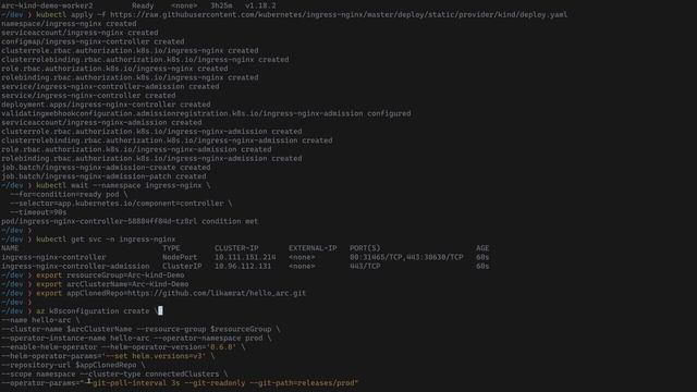 Apply GitOps Configuration on a kind based cluster with Azure Arc enabled Kubernetes смотреть онлайн