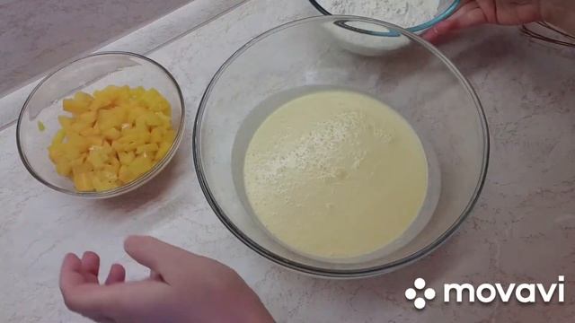СУПЕР пышный пирог ?на кефире с персиками???