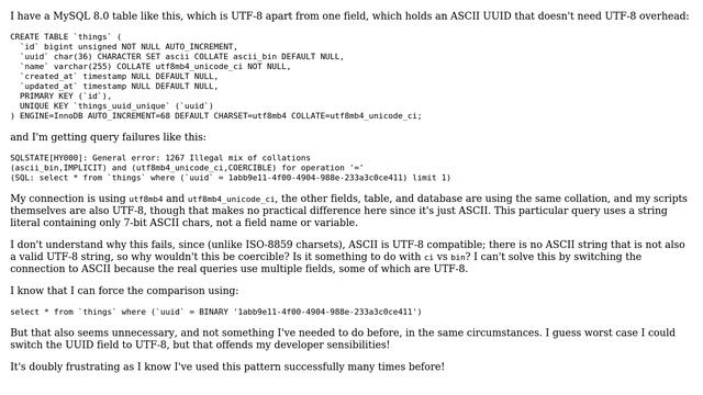 Databases: MySQL illegal mix of collations, ASCII to UTF-8 смотреть онлайн