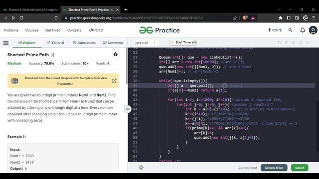 Shortest Prime Path | POTD | Java | Kannada Code 101 | GFG | POTD Jan 6| Easy Solution | Kannada смотреть онлайн
