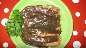 Квашеные баклажаны, фаршированные овощами