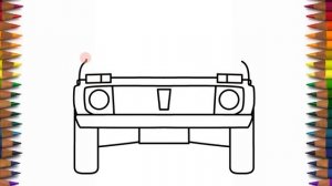 Как нарисовать ВАЗ 2121 Нива Lada 4x4 Жигули - How to draw VAZ 2121 Niva