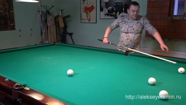 Свояк в отскок - подучимся играть на бильярде