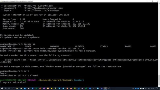 Docker Swarm initial setup смотреть онлайн