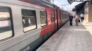 Электропоезд ЭД4М-0142 сообщением -Голутвин-Москва Казанский вокзал в ужасном состоянии