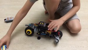 МОТОЦИКЛ на пульте управления из Лего Техник (самодельный)