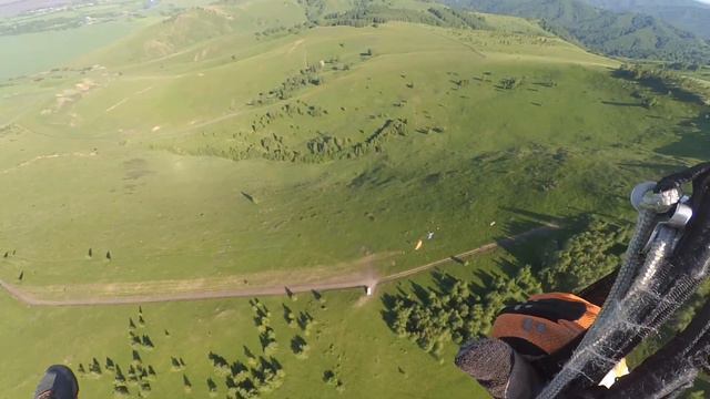 Учебный полёт на параплане. Солоновка, Бобровая заимка 2018 г.