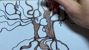 Как рисовать Волшебное дерево желаний с ключиками