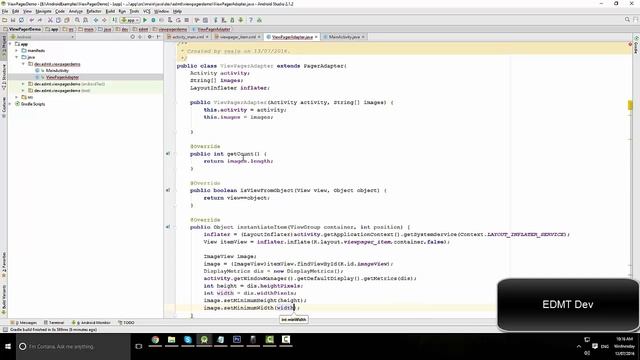 Android Studio Tutorial - Sliding Image with ViewPager смотреть онлайн