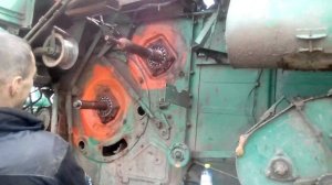 ремонт комбайна дон-1500. рассконусовка подшипников барабана