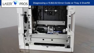 Diagnosing a 13.B2.D2 Error Code or Tray 2 Overfill