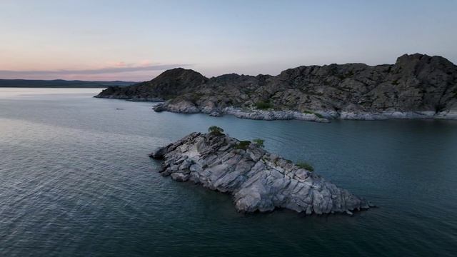 Бухтарминское водохранилище - Нарымский хребет - После заката