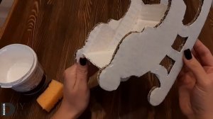 DIY / Новогодние сани из картона - Санки с подарками под елку / Cardboard Santa Sleigh