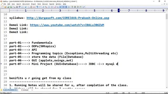 CORE JAVA tutorials || Demo - 3 || by Mr. Prakash Babu On 21-05-2021 @8:30AM IST смотреть онлайн