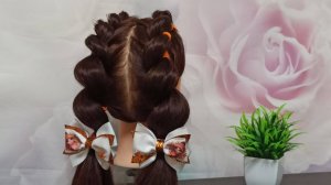 МК Осеннее вдохновение. Делаем детскую осеннюю нарядную прическу.