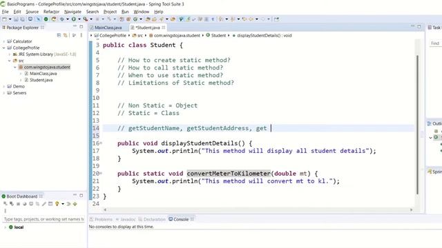 Practically explained static method | What is static method? | Static method in java