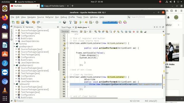 How to clear a textfield in java using a button смотреть онлайн