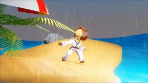 Blender 3D Low Poly Character Animation | Karate Kid - Amazing Karate workout in 30 Seconds