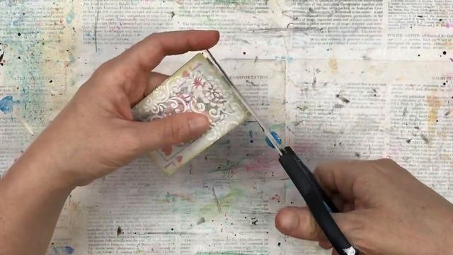 Altering A Playing Card Using Masking Tape | Collaboration With Junk Journal Joy (121)