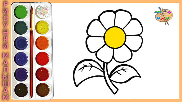 Как нарисовать цветы / Мультик раскраска цветок / РАСКРАСКИ МАЛЫШАМ