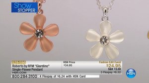 Roberto by RFM "Giardino" Crystal SingleFlower Pendant