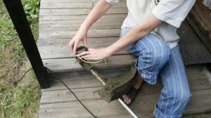 Универсальная шпуля для триммера. Ещё один полезный совет, чтобы леска не вылетала