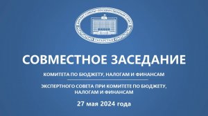 27.05.2024 Заседание Комитета ГС РТ по бюджету, налогам и финансам