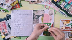 Заполняю мусорный блокнот /Идеи использования коллажей в личном дневнике/ Блокнот из обычной тетради